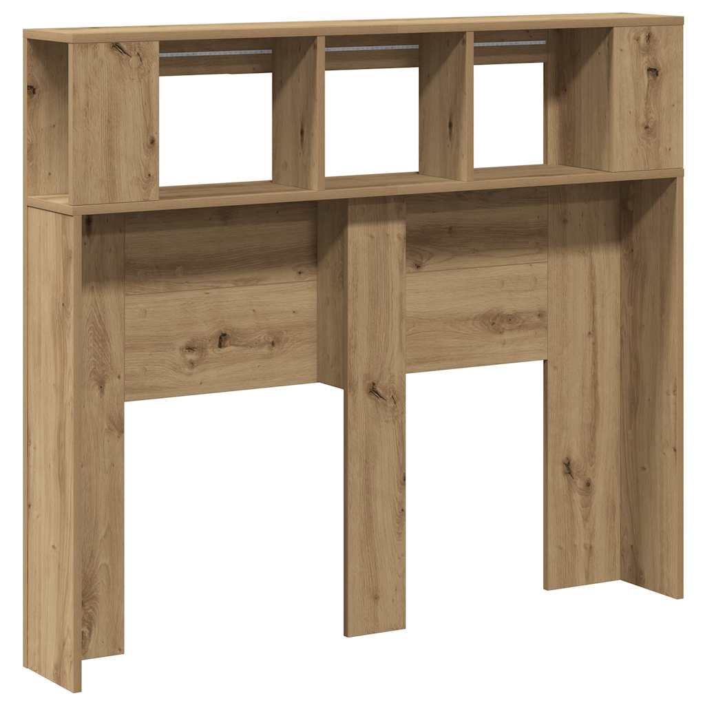 vidaXL LED κεφαλάρι Artisan Oak 120x18,5x103,5 cm Κατασκευασμένο ξύλο