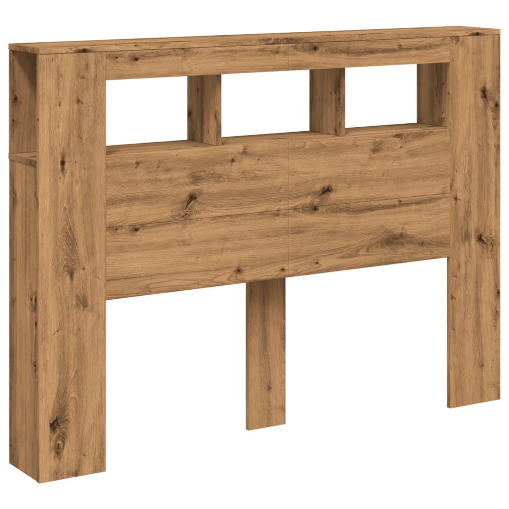 vidaXL LED κεφαλάρι Artisan Oak 140x18,5x103,5 cm Κατασκευασμένο ξύλο