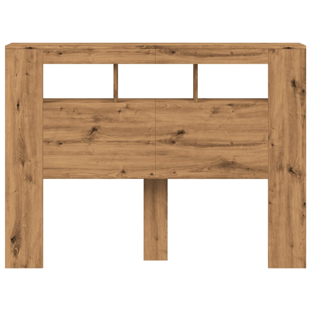 vidaXL LED κεφαλάρι Artisan Oak 140x18,5x103,5 cm Κατασκευασμένο ξύλο