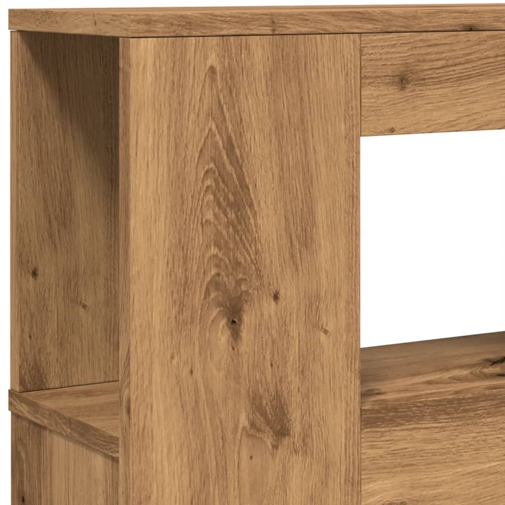 vidaXL LED κεφαλάρι Artisan Oak 140x18,5x103,5 cm Κατασκευασμένο ξύλο