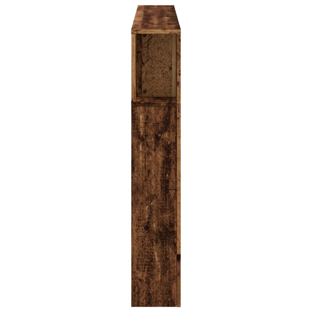 vidaXL LED κεφαλάρι Παλιό ξύλο 160x18,5x103,5 cm Κατασκευασμένο ξύλο