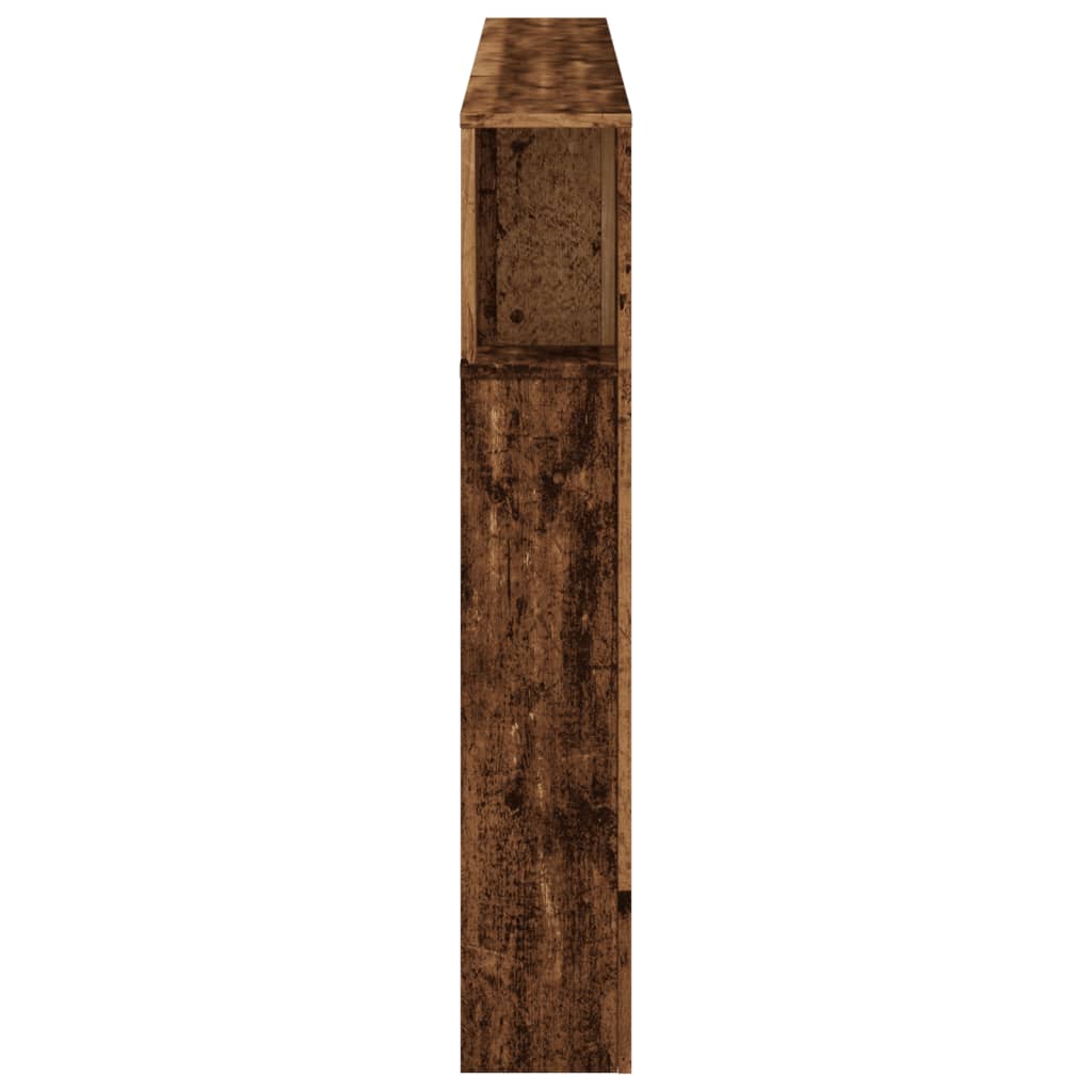 vidaXL LED κεφαλάρι Παλιό ξύλο 180x18,5x103,5 cm Κατασκευασμένο ξύλο