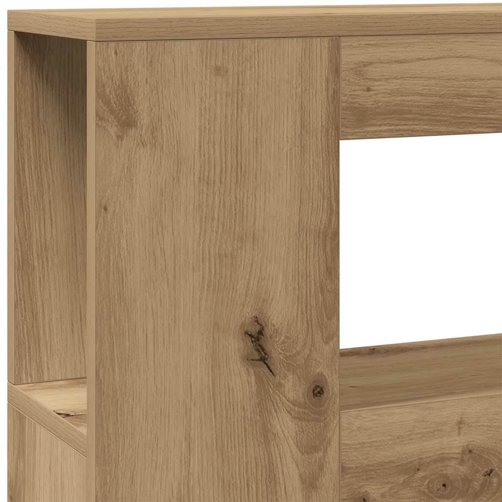 vidaXL LED κεφαλάρι Artisan Oak 180x18,5x103,5 cm Κατασκευασμένο ξύλο