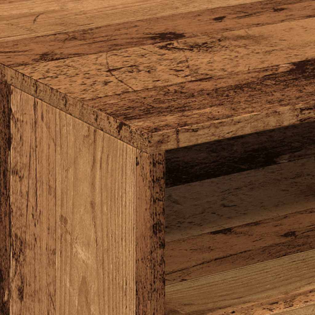 vidaXL Τραπεζάκι Σαλονιού με LED Όψη Παλαιού Ξύλου 50 x 49 x 40 εκ.