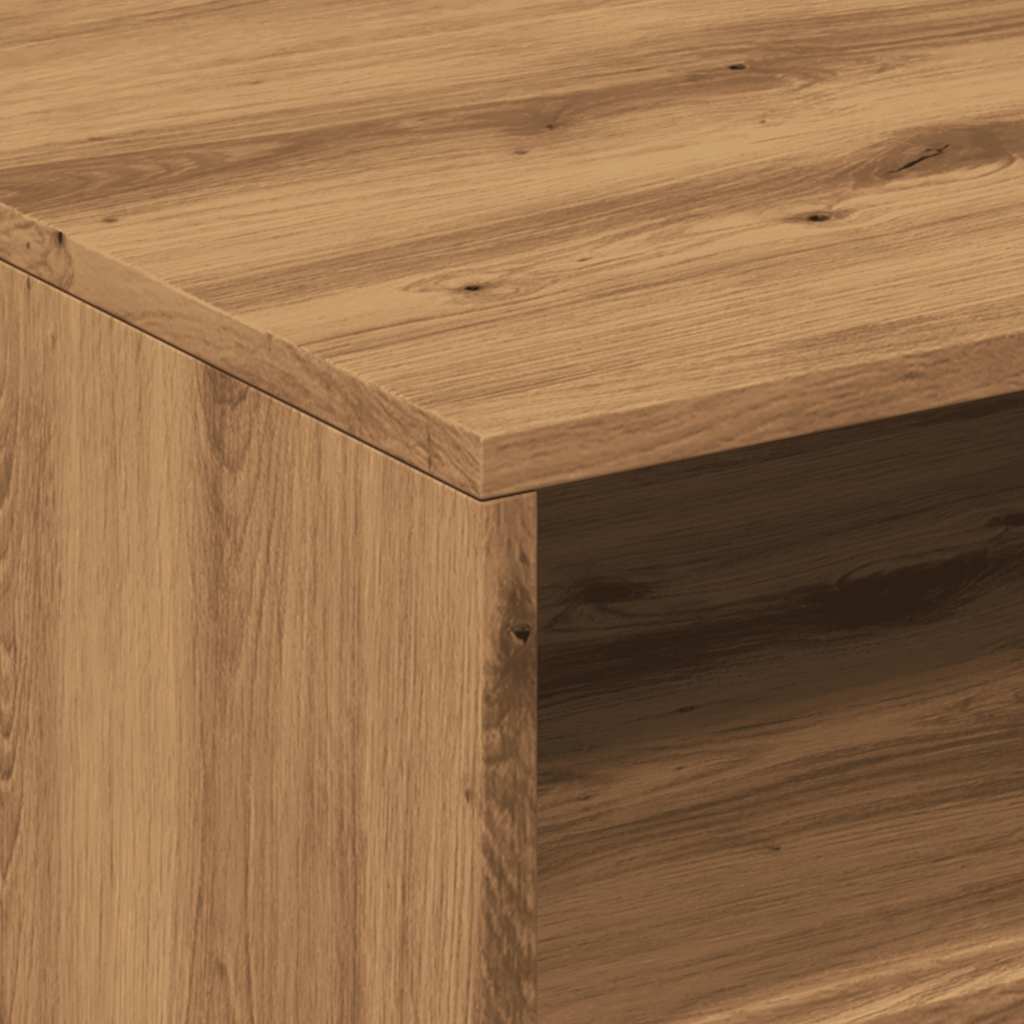 vidaXL Τραπεζάκι Σαλονιού με LED Artisan Δρυς 50x49x40 εκ.