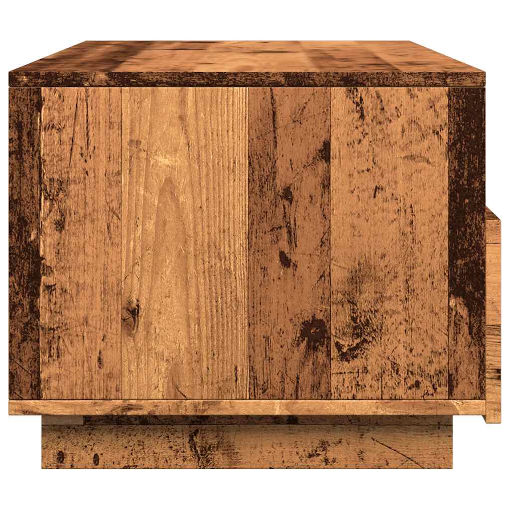 vidaXL Τραπεζάκι Σαλονιού με LED Παλαιό Ξύλο 90x49x40 εκ.