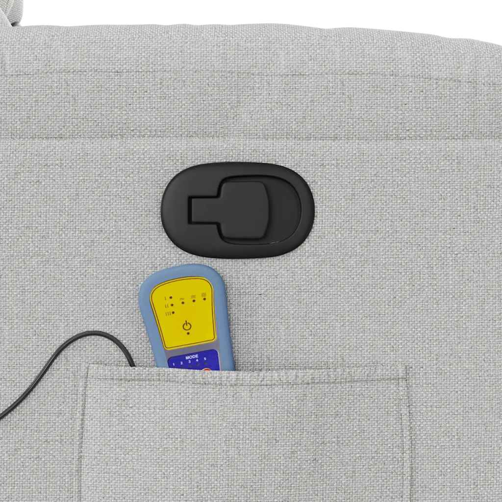 vidaXL καρέκλα ανάκλισης μασάζ Cloud Grey Fabric