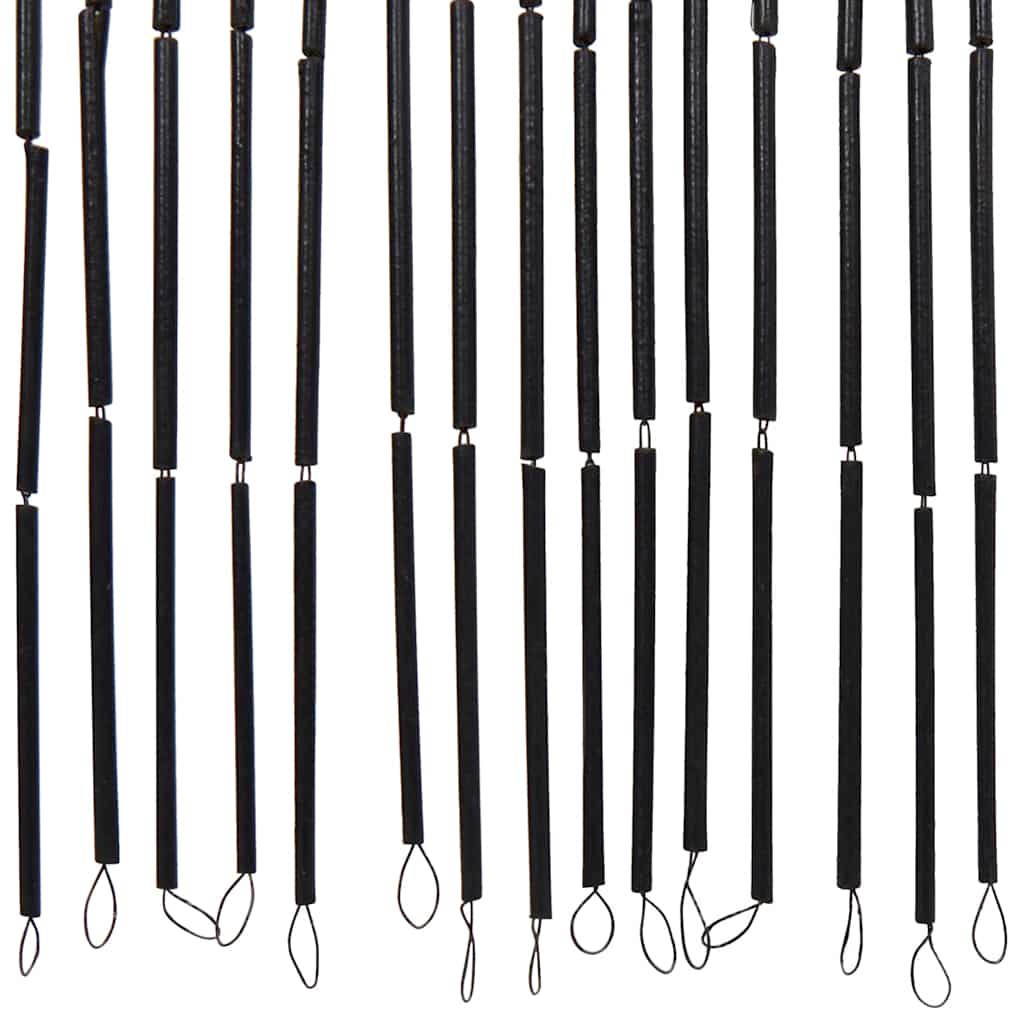 vidaXL Έντομο κουρτίνα πόρτας Palm Tree Print 100x220 cm Μπαμπού