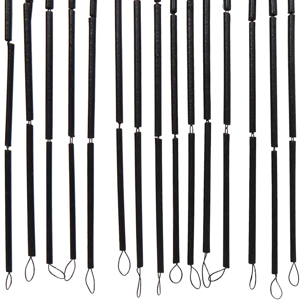 vidaXL Έντομο κουρτίνα πόρτας Σκούρο γκρι 90x220 cm Μπαμπού