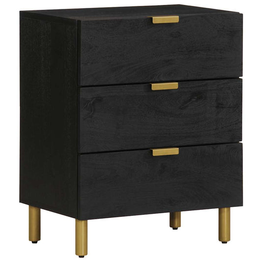 vidaXL Κομοδίνο Μαύρο 50x33x62 εκ. από Επεξεργασμένο Ξύλο