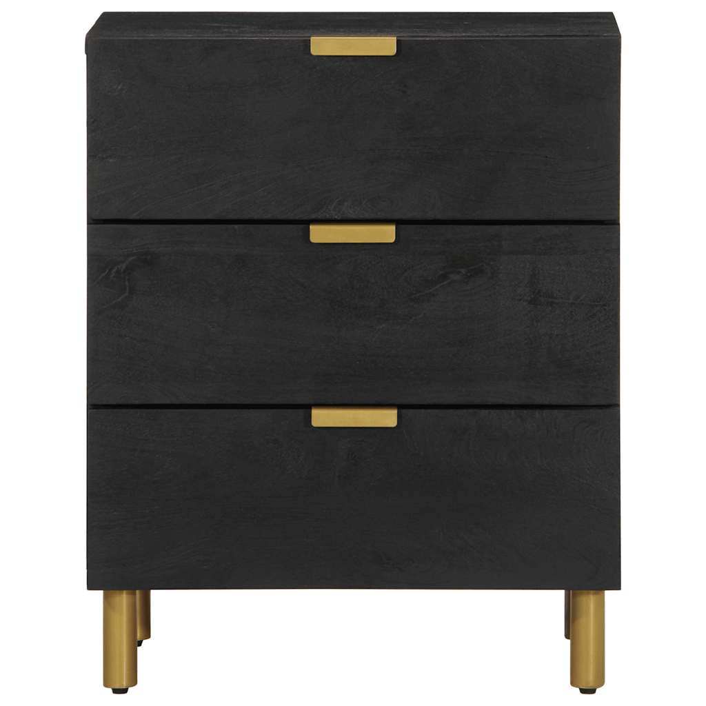 vidaXL Κομοδίνο Μαύρο 50x33x62 εκ. από Επεξεργασμένο Ξύλο