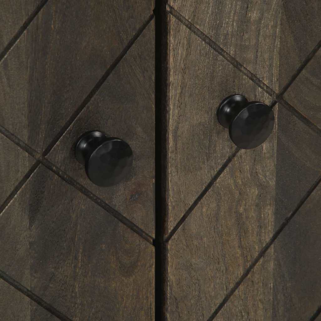 vidaXL Μπουφές Μαύρο 60x33x75 cm Μασίφ Ξύλο Μάνγκο