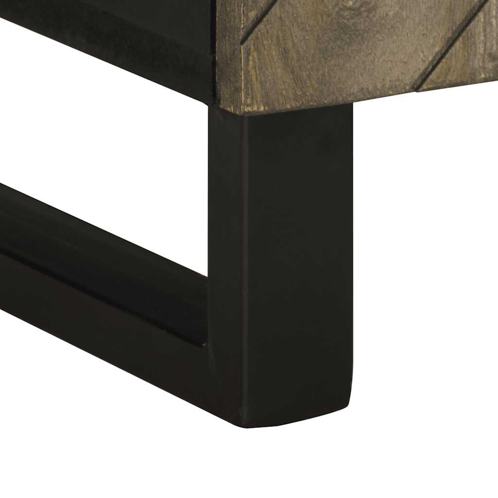 vidaXL Έπιπλο Τηλεόρασης Μαύρο 105 x 33 x 46 εκ. από Μασίφ Ξύλο Μάνγκο