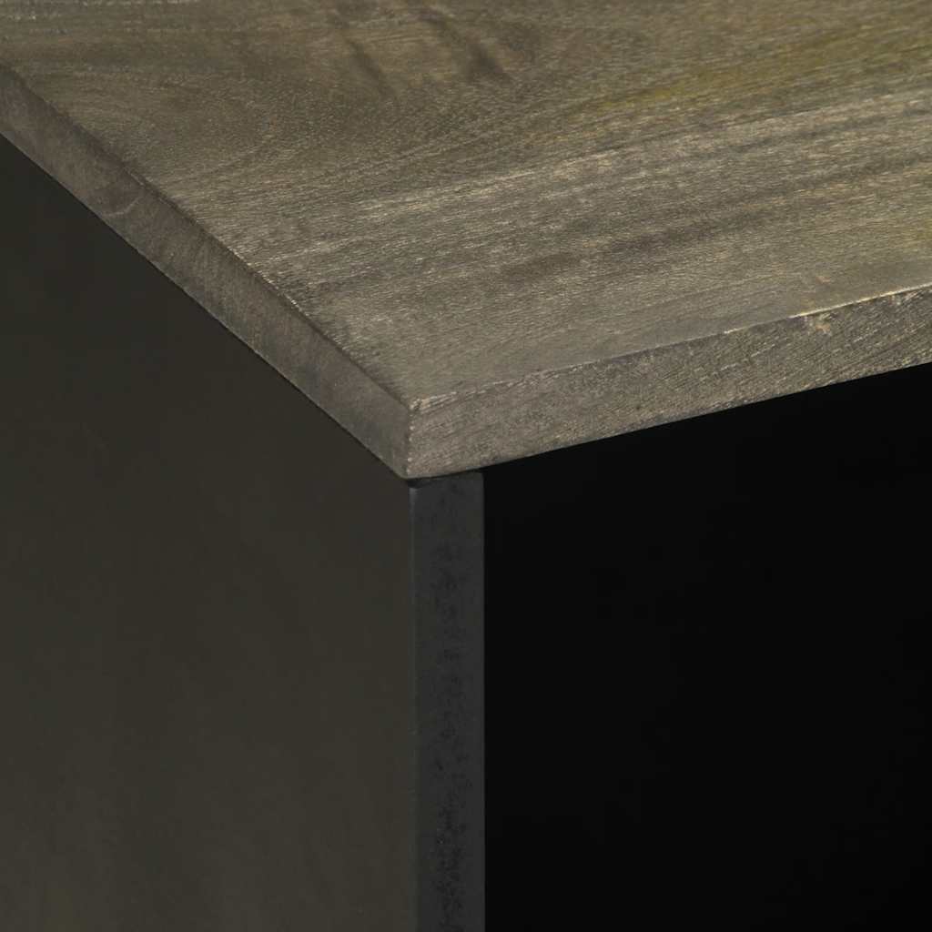 vidaXL Έπιπλο Τηλεόρασης Μαύρο 80 x 33 x 46 εκ. από Μασίφ Ξύλο Μάνγκο