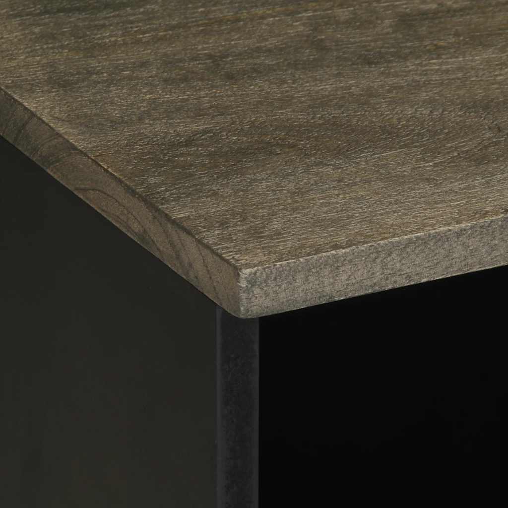 vidaXL Έπιπλο Τηλεόρασης Μαύρο 80 x 33 x 46 εκ. από Μασίφ Ξύλο Μάνγκο