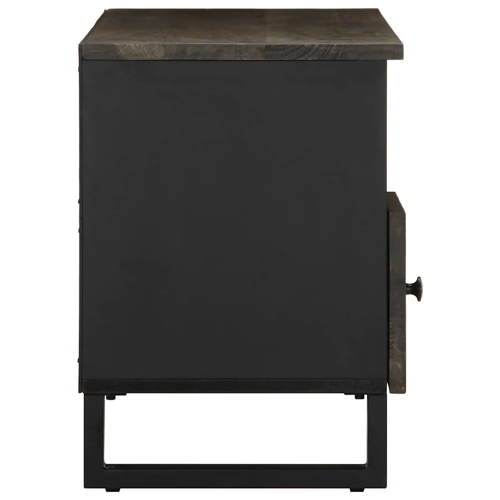 vidaXL Έπιπλο Τηλεόρασης Μαύρο 100 x 33 x 46 εκ. από Μασίφ Ξύλο Μάνγκο