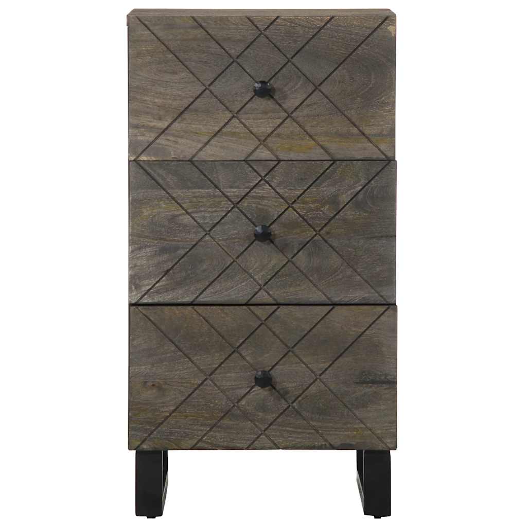vidaXL Σκευοθήκη μαύρο 40x33x75 cm μασίφ ξύλο Μάνγκο