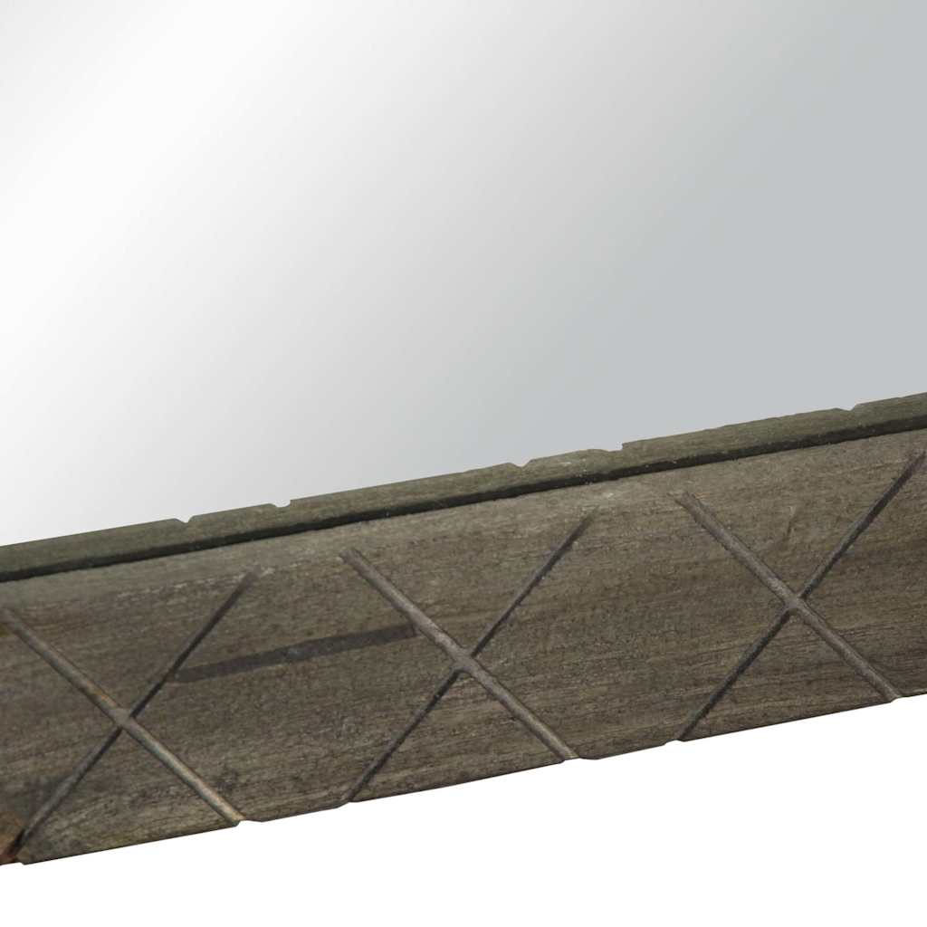 vidaXL Καθρέφτης μπάνιου γκρι 50x3x70 cm από μασίφ ξύλο Μάνγκο