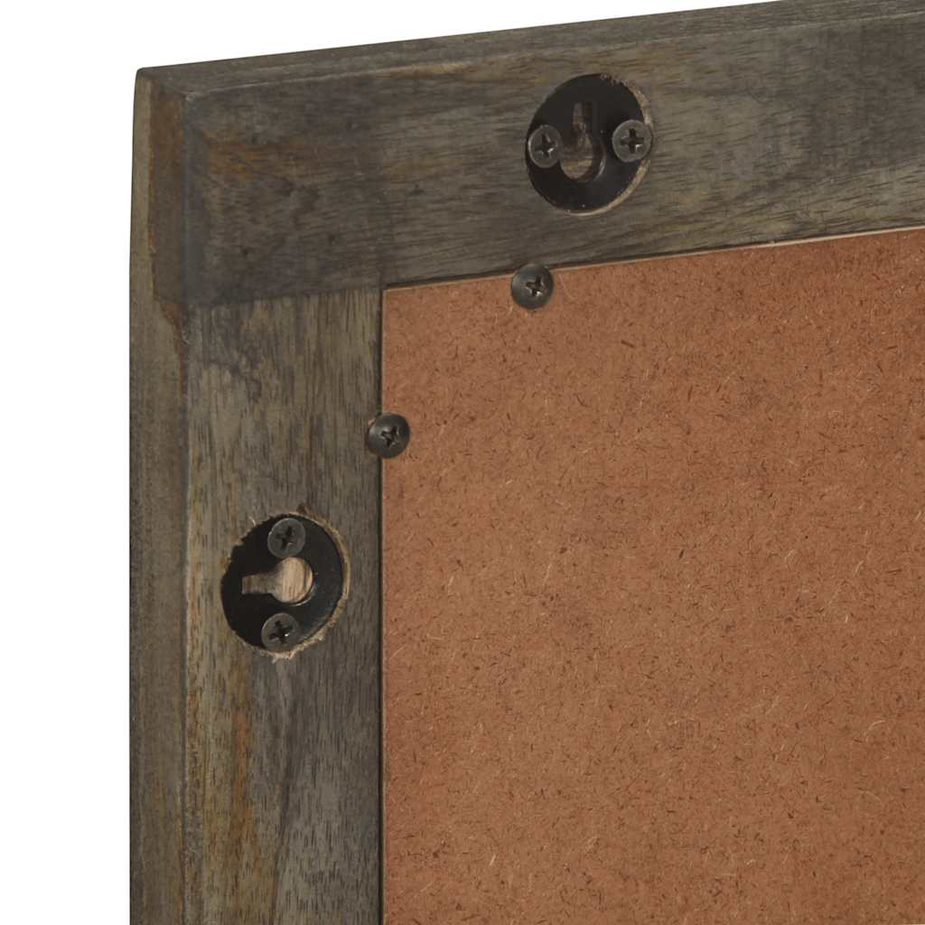 vidaXL Καθρέφτης μπάνιου γκρι 50x3x70 cm από μασίφ ξύλο Μάνγκο