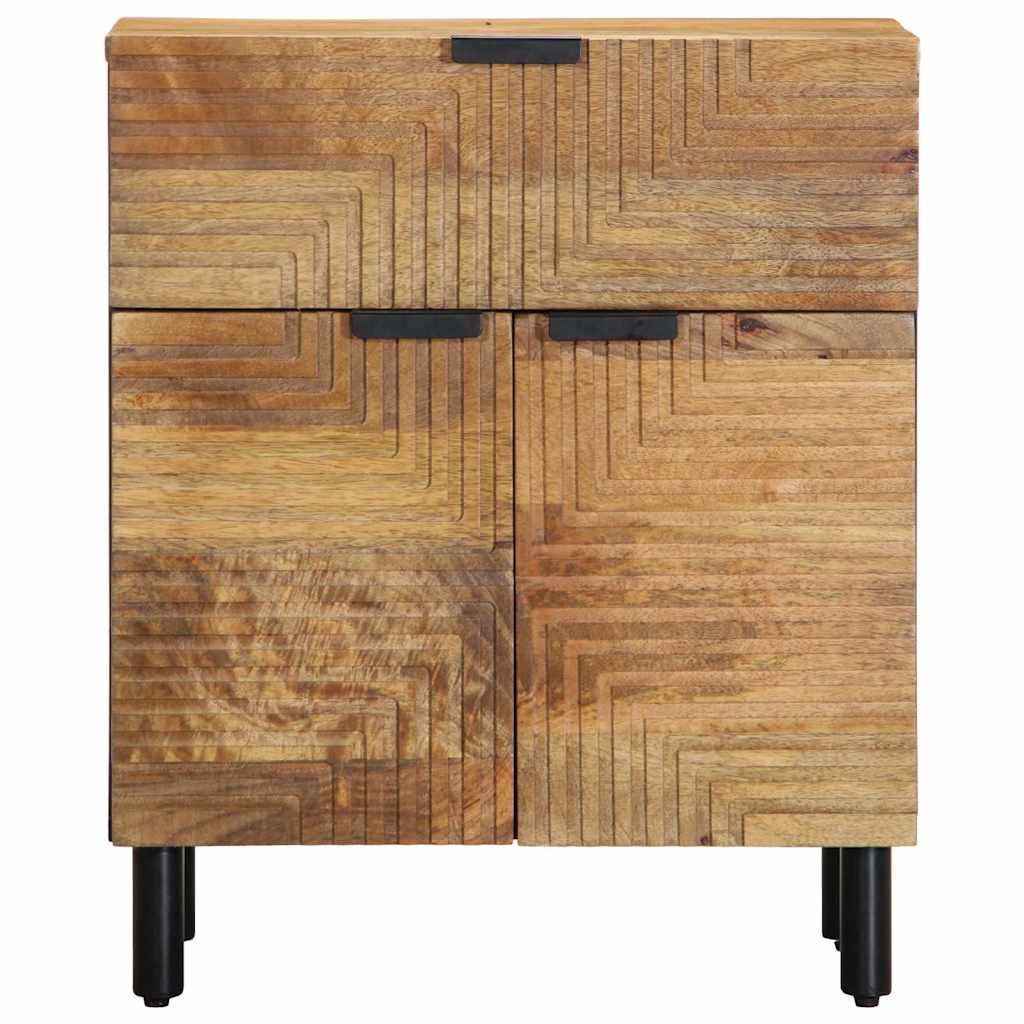 vidaXL Κομοδίνο καφέ 50x33x60 cm μασίφ ξύλο Mango