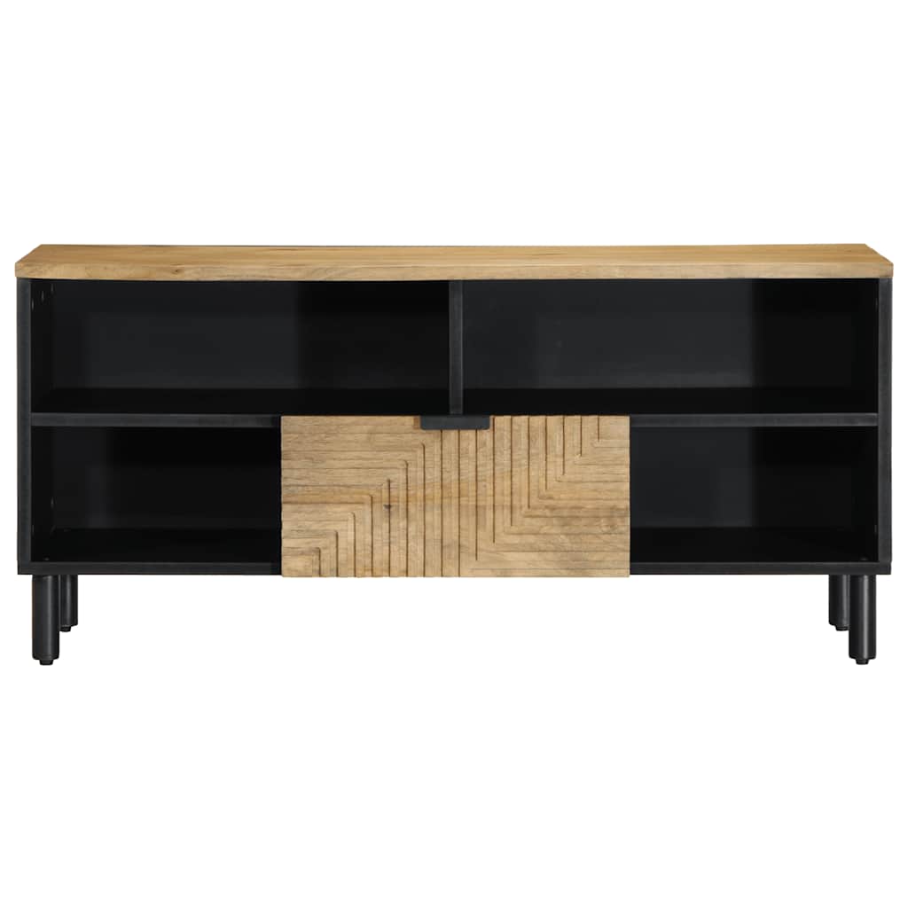 vidaXL Ντουλάπι τηλεόρασης καφέ 100x33x46 cm μασίφ ξύλο Mango