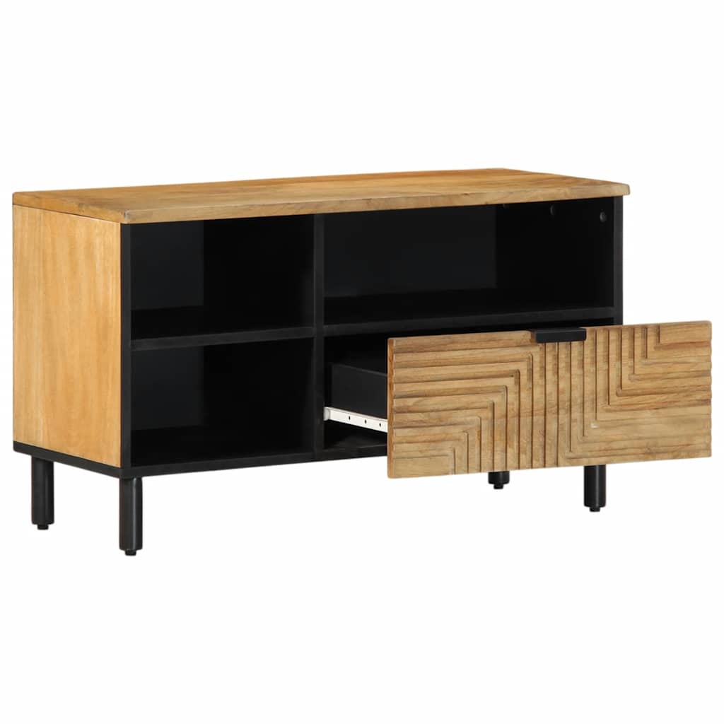 vidaXL Ντουλάπι τηλεόρασης καφέ 80x33x46 cm μασίφ ξύλο Mango