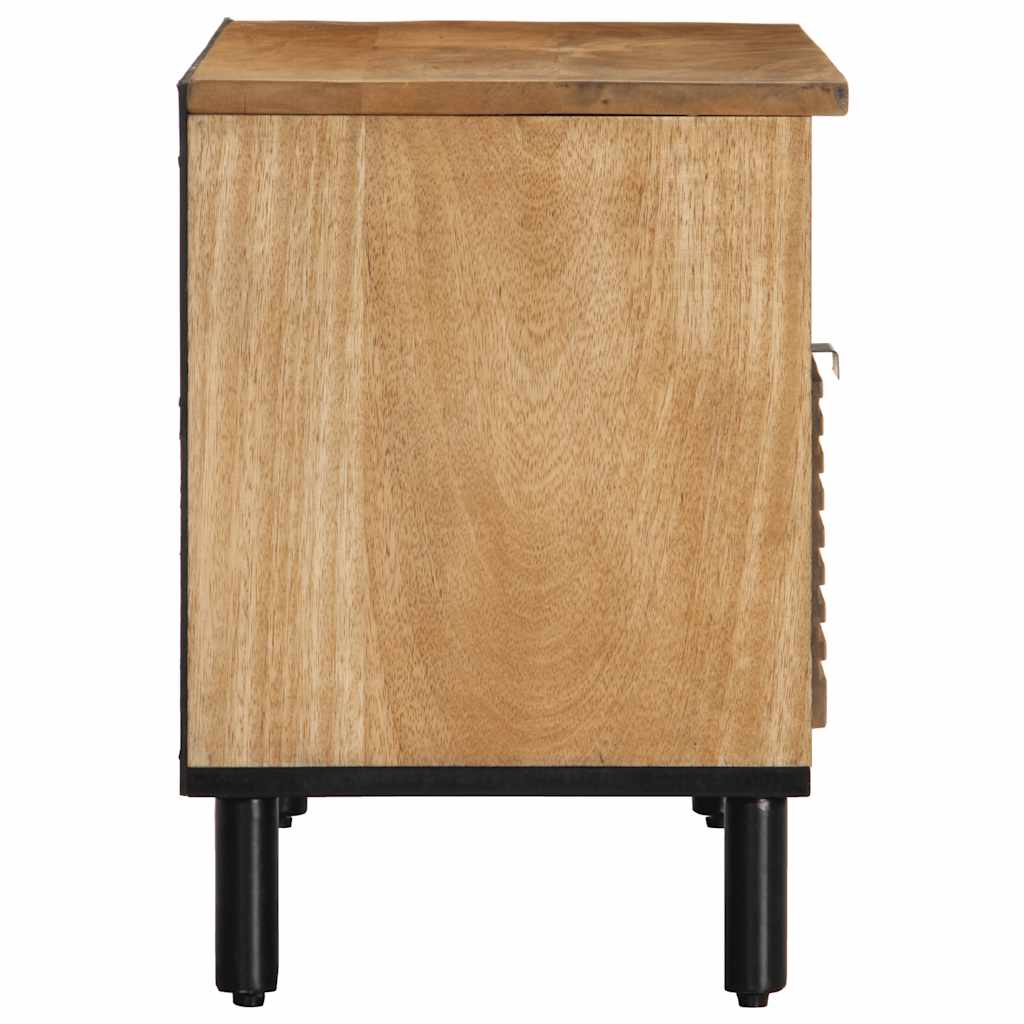 vidaXL Ντουλάπι τηλεόρασης καφέ 80x33x46 cm μασίφ ξύλο Mango