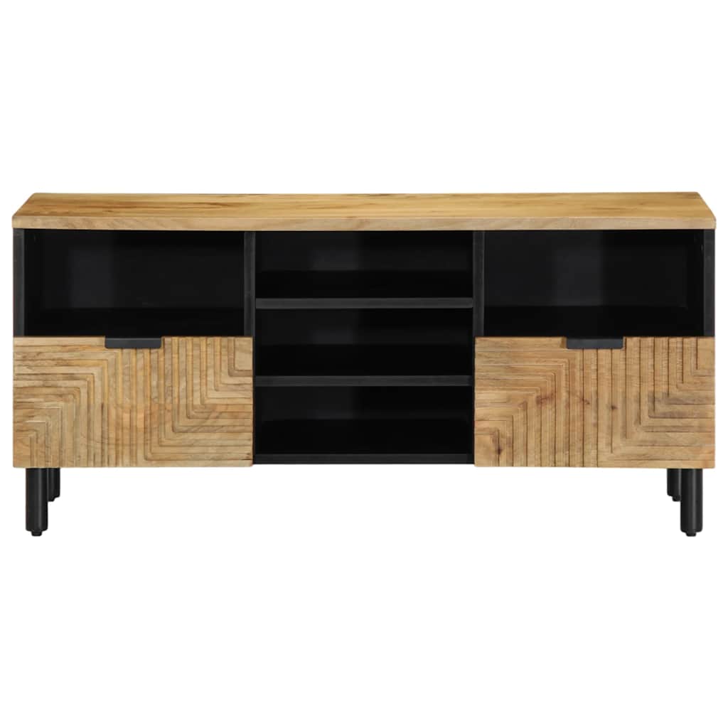 vidaXL Ντουλάπι τηλεόρασης καφέ 100x33x46 cm μασίφ ξύλο Mango