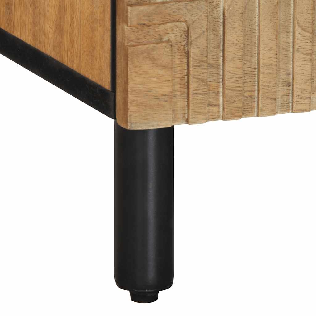 vidaXL Ντουλάπι τηλεόρασης καφέ 100x33x46 cm μασίφ ξύλο Mango