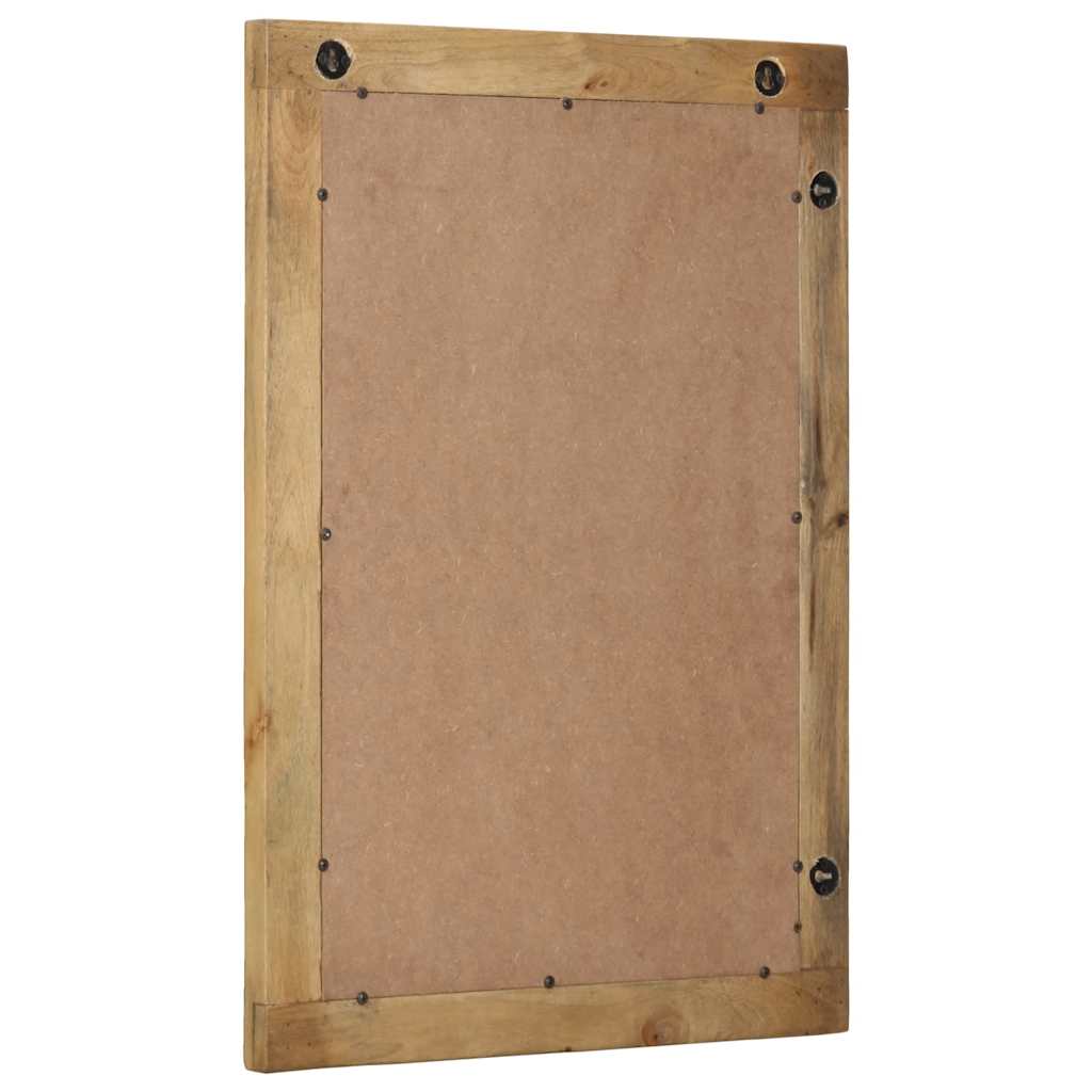 vidaXL Καθρέφτης μπάνιου καφέ 50x70x2,5 cm από μασίφ ξύλο Mango