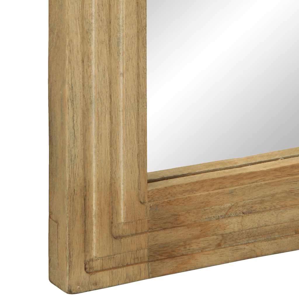 vidaXL Καθρέφτης μπάνιου καφέ 50x70x2,5 cm από μασίφ ξύλο Mango