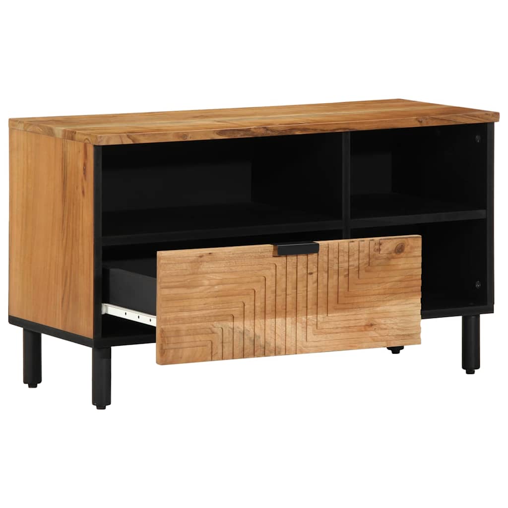 vidaXL Ντουλάπι TV με συρτάρι Καφέ 80 x 33 x 46 εκ. Στερεό ξύλο μάνγκο