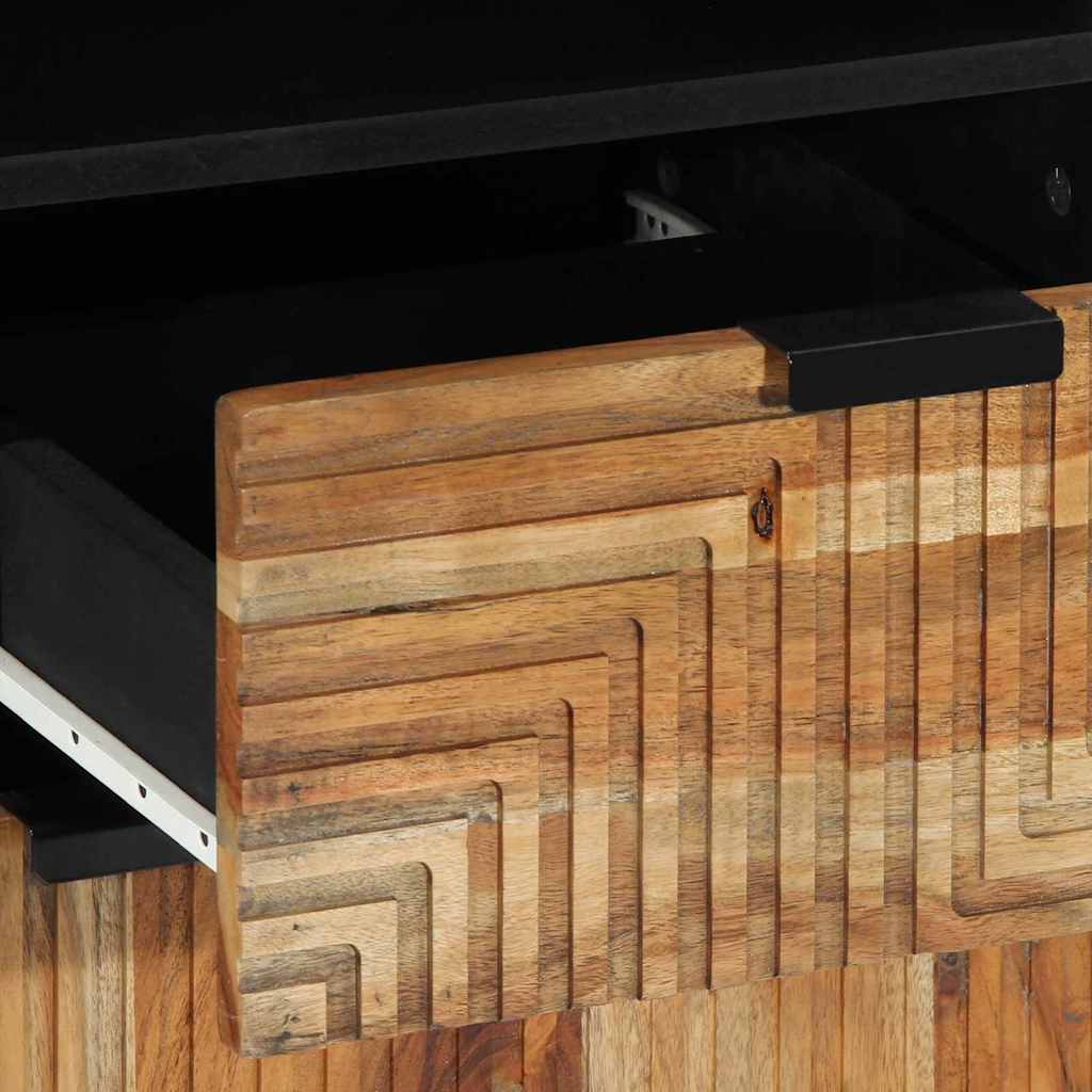 vidaXL Ντουλάπι Μπάνιου Καφέ 38 x 33 x 160 εκ. Μασίφ ξύλο ακακίας