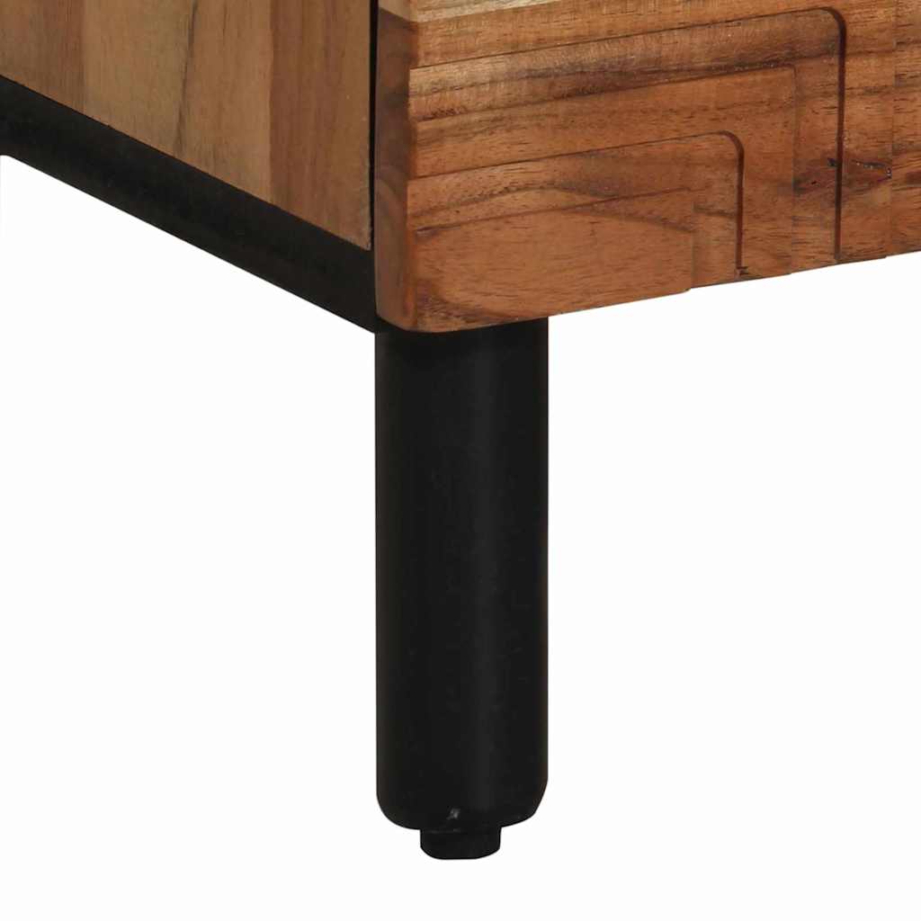 vidaXL Highboard με ράφι Καφέ 40 x 33 x 110 εκ Στερεό ξύλο μάνγκο