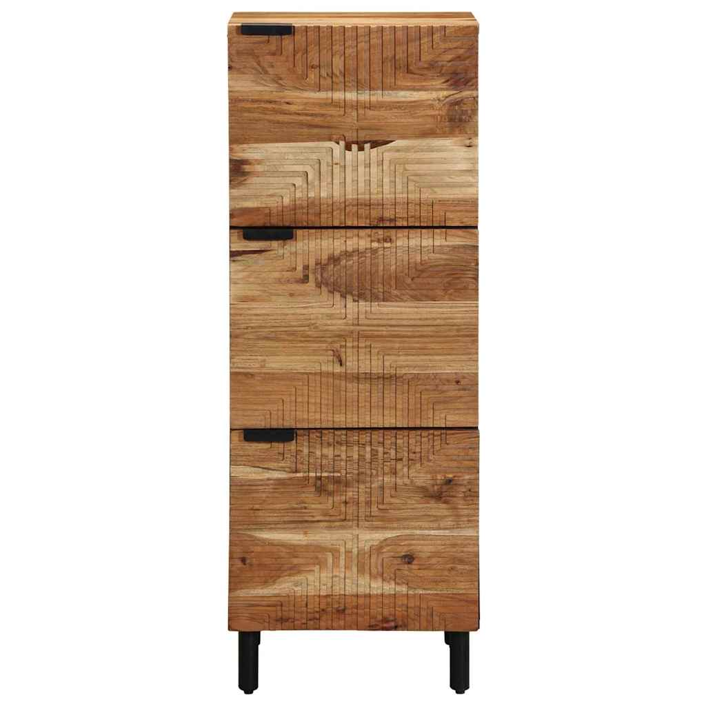 vidaXL Highboard με ράφι Καφέ 40 x 33 x 110 εκ Στερεό ξύλο μάνγκο