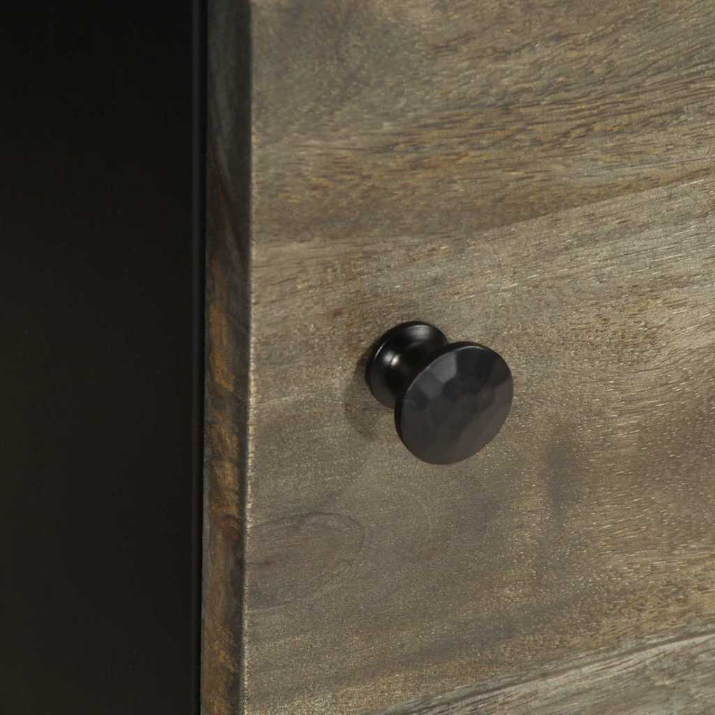 vidaXL κομοδίνο ντουλάπι ανοιχτό γκρι 40x33x46 cm μασίφ ξύλο Mango