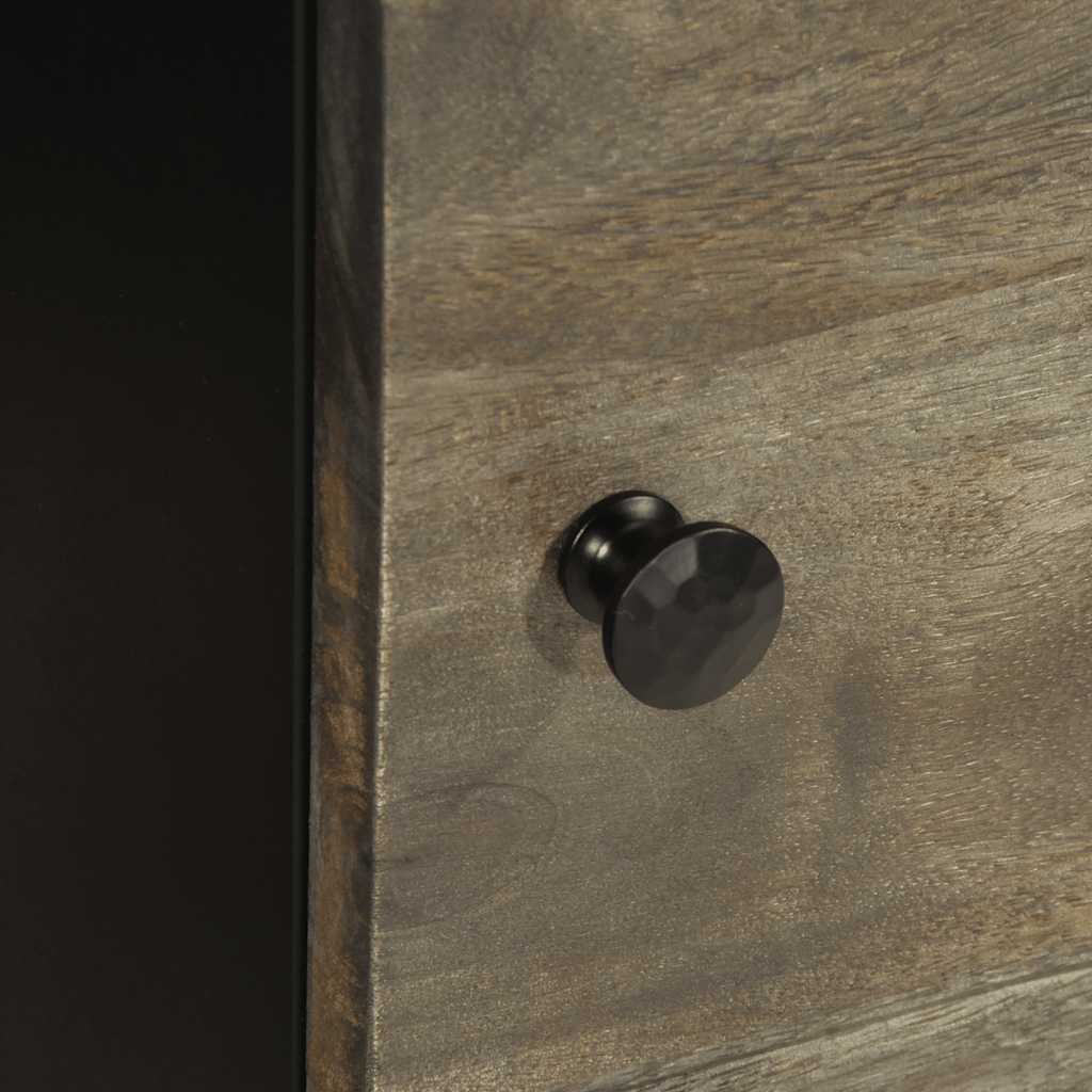 vidaXL Κομοδίνα 2 τεμάχια ανοιχτό γκρι 40x33x46 cm μασίφ ξύλο Mango