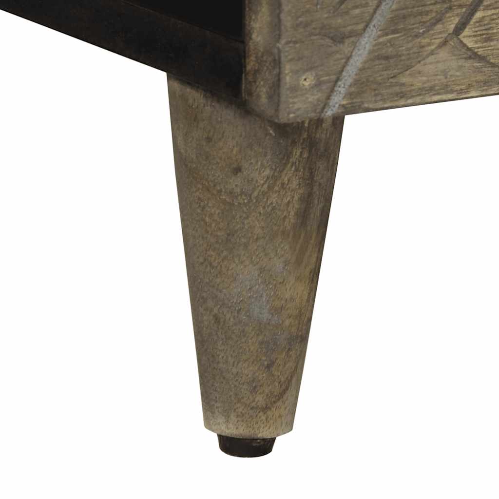 vidaXL Τραπεζάκι σαλονιού ανοιχτό γκρι 80x50x40 cm μασίφ ξύλο Mango