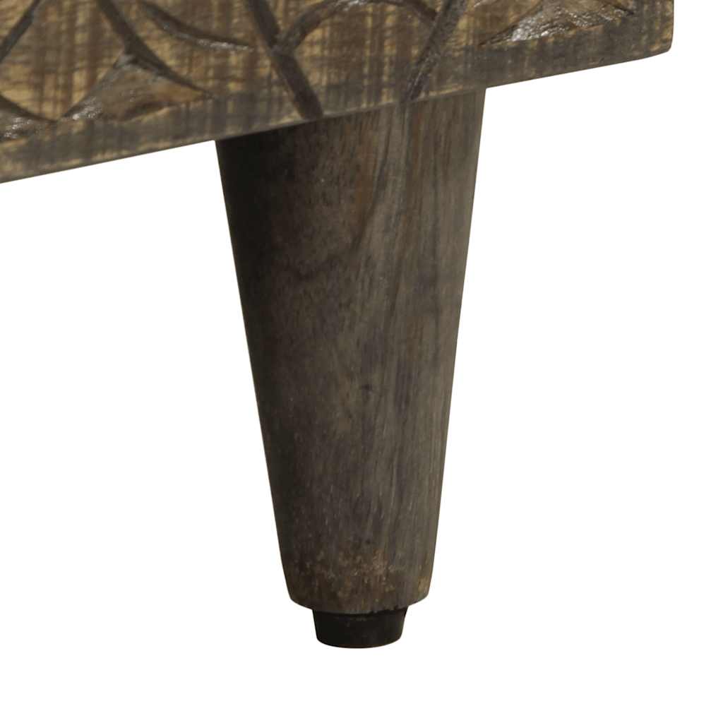 vidaXL κομοδίνο ντουλάπι ανοιχτό γκρι 50x33x60 cm μασίφ ξύλο Mango