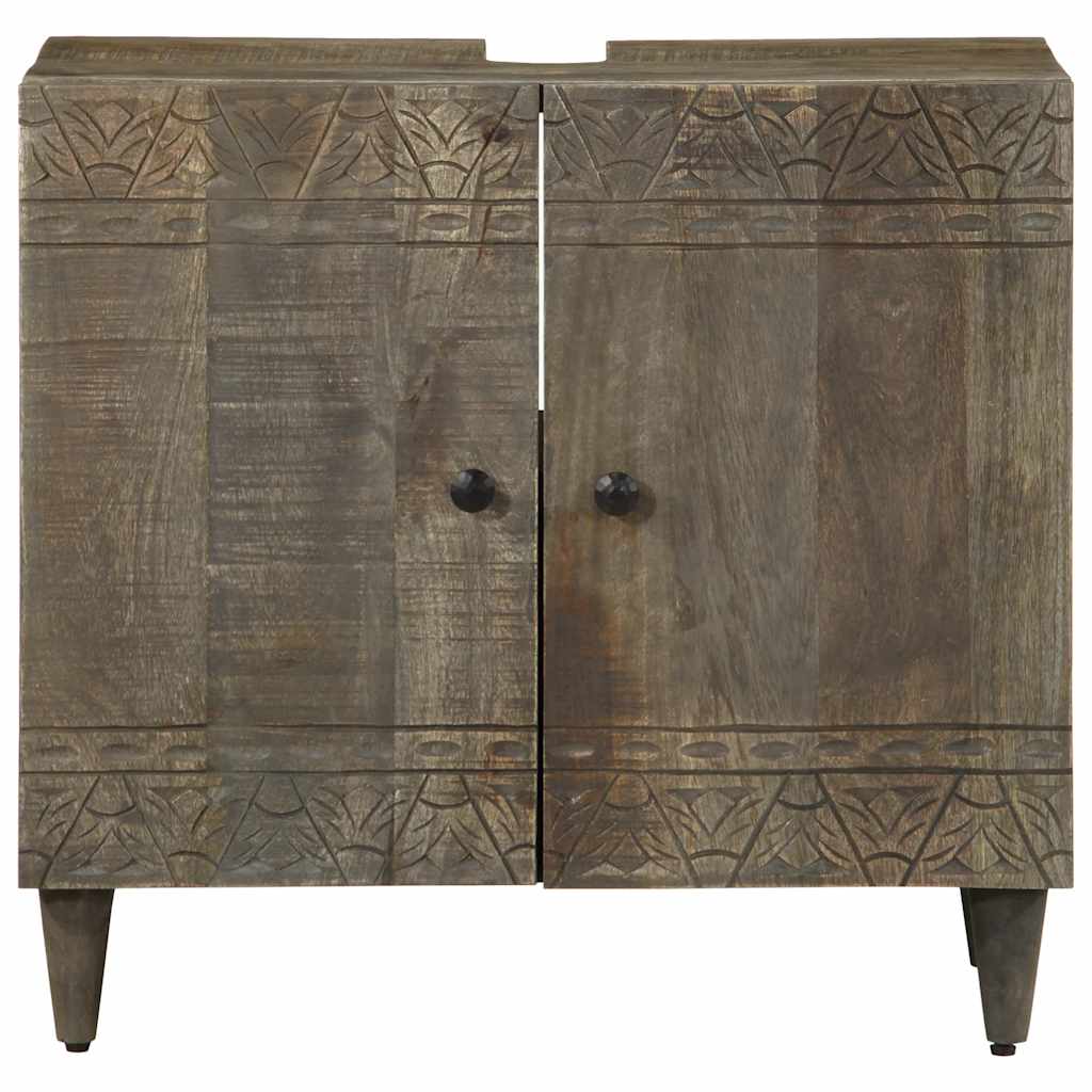 vidaXL Ντουλάπι Μπάνιου 62 x 33 x 58 εκ. από Μασίφ Ξύλο Μάνγκο