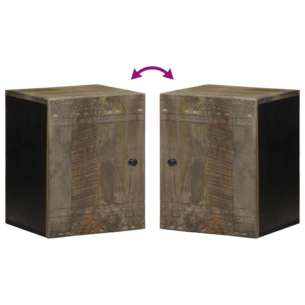 vidaXL Ντουλάπι Μπάνιου Επιτοίχιο 38x33x48 εκ. από Μασίφ Ξύλο Μάνγκο