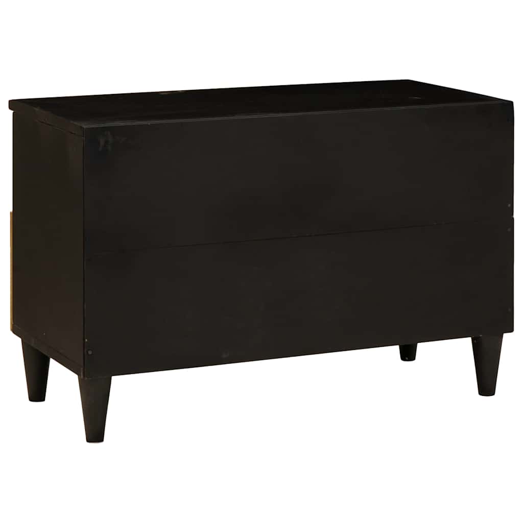 vidaXL Ντουλάπι TV Μαύρο και Χρυσό 70 x 33 x 46 εκ Επεξεργασμένο ξύλο
