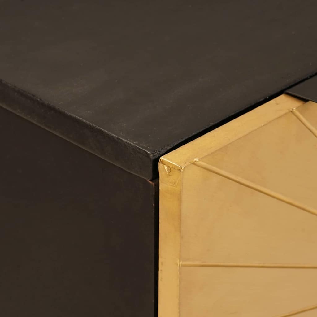 vidaXL Πλαϊνό γραφείο Μαύρο και Χρυσό 60 x 33 x 75 cm