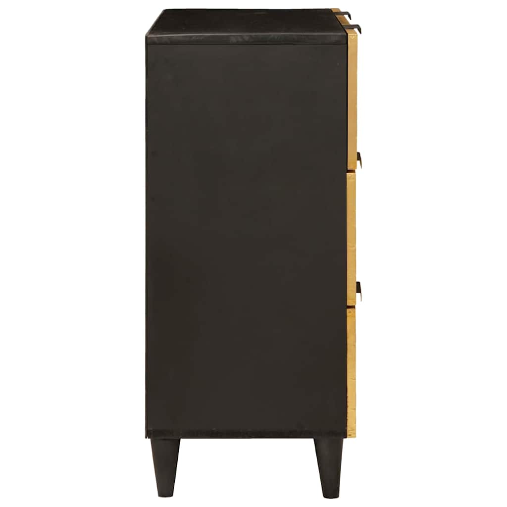 vidaXL Πλαϊνό γραφείο Μαύρο και Χρυσό 60 x 33 x 75 cm