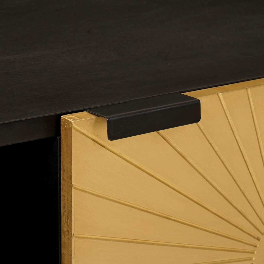 vidaXL Τραπεζάκι σαλονιού Μαύρο και Χρυσό 80 x 50 x 40 cm