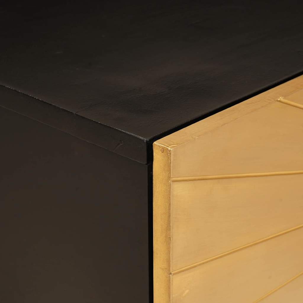 vidaXL Τραπεζάκι σαλονιού Μαύρο και Χρυσό 80 x 50 x 40 cm