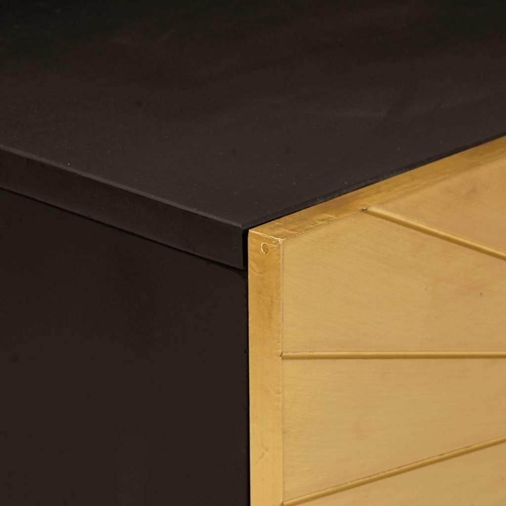 vidaXL Τραπεζάκι σαλονιού Μαύρο και Χρυσό 100 x 54 x 40 εκ