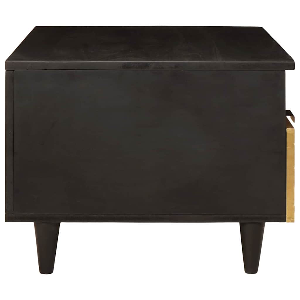 vidaXL Τραπεζάκι σαλονιού with Drawer Μαύρο και Χρυσό 80 x 54 x 40 εκ