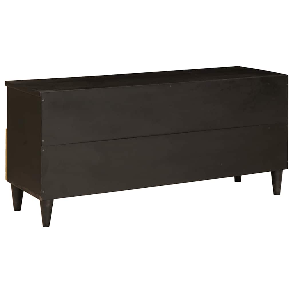 vidaXL Ντουλάπι TV Μαύρο και Χρυσό 100 x 33 x 46 εκ Επεξεργασμένο ξύλο
