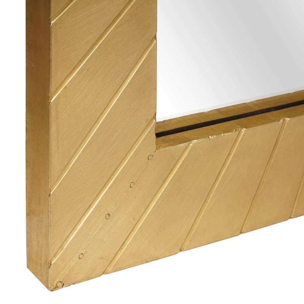 vidaXL Καθρέφτης Μπάνιου Επιτοίχιο Μαύρο και Χρυσό 50 x 2.5 x 70 εκ